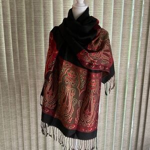 Large Scarf or Wrap with Fringe
